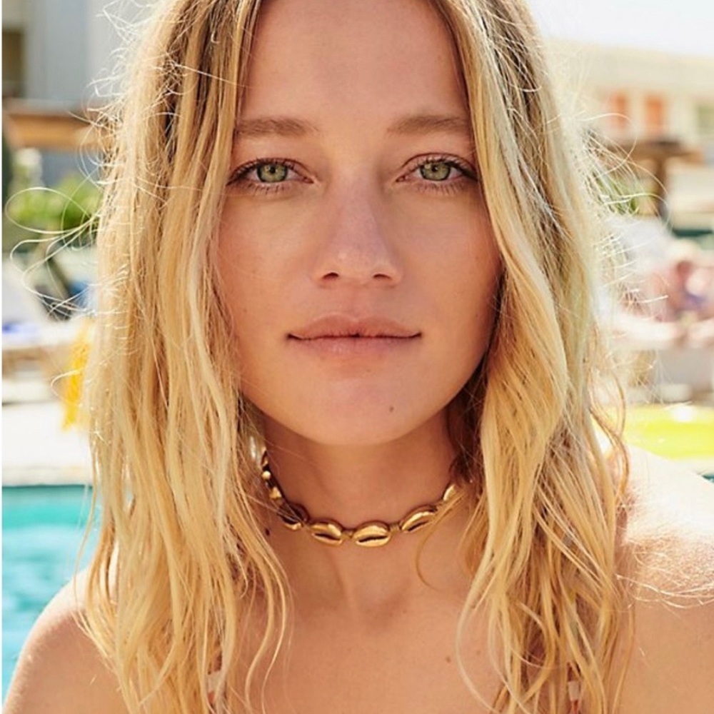 Rose Gold Cowrie Shell Choker Necklace Free Spirit